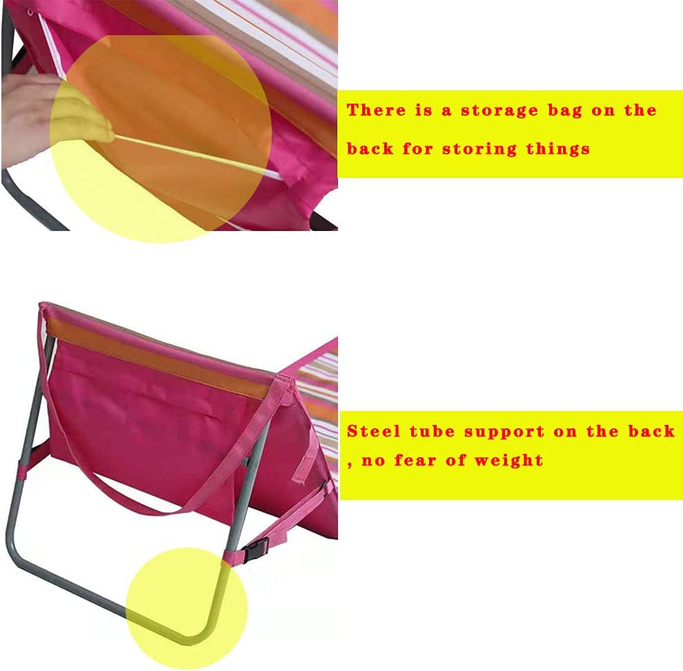 Portable Beach Reclining Lounger Folding Backrest Beach Recliner Chair Lightweight Waterproof Outdoor Camping Low Reclining Beach Tanning Mat for Beach Travel Summer Vacation